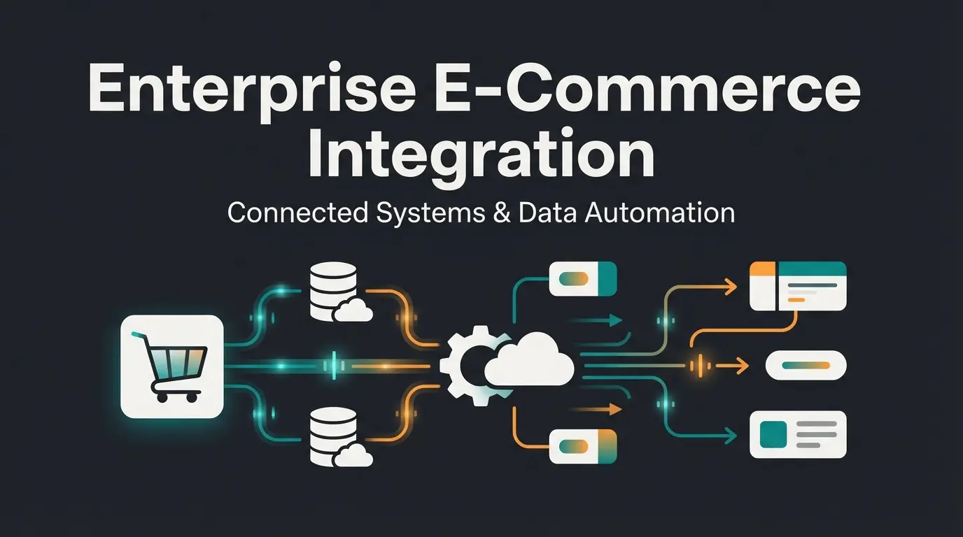 Magento ERP integration architecture showing data flow between shop and enterprise systems