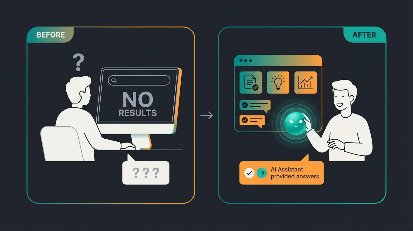 Illustration of the consultation gap showing frustrated customer versus helpful AI agent interaction
