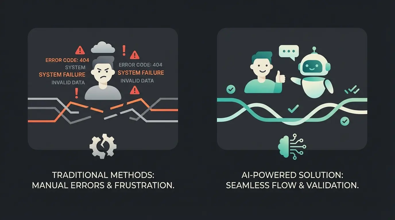 Vergleich zwischen statischem CSV-Export und KI-gestützter Consultative AI Integration