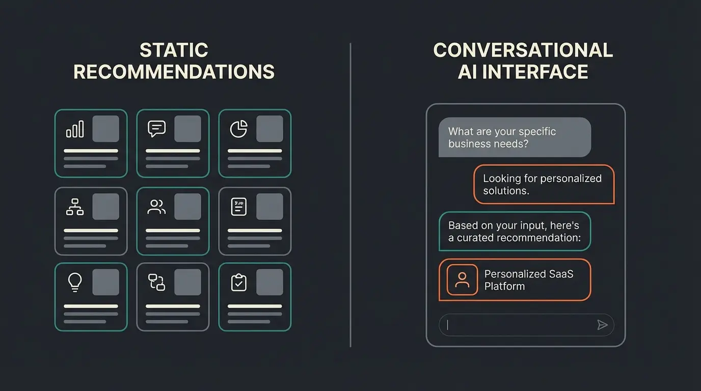 Vergleich zwischen statischem Cross-Selling und KI-gesteuerter dialogbasierter Produktberatung