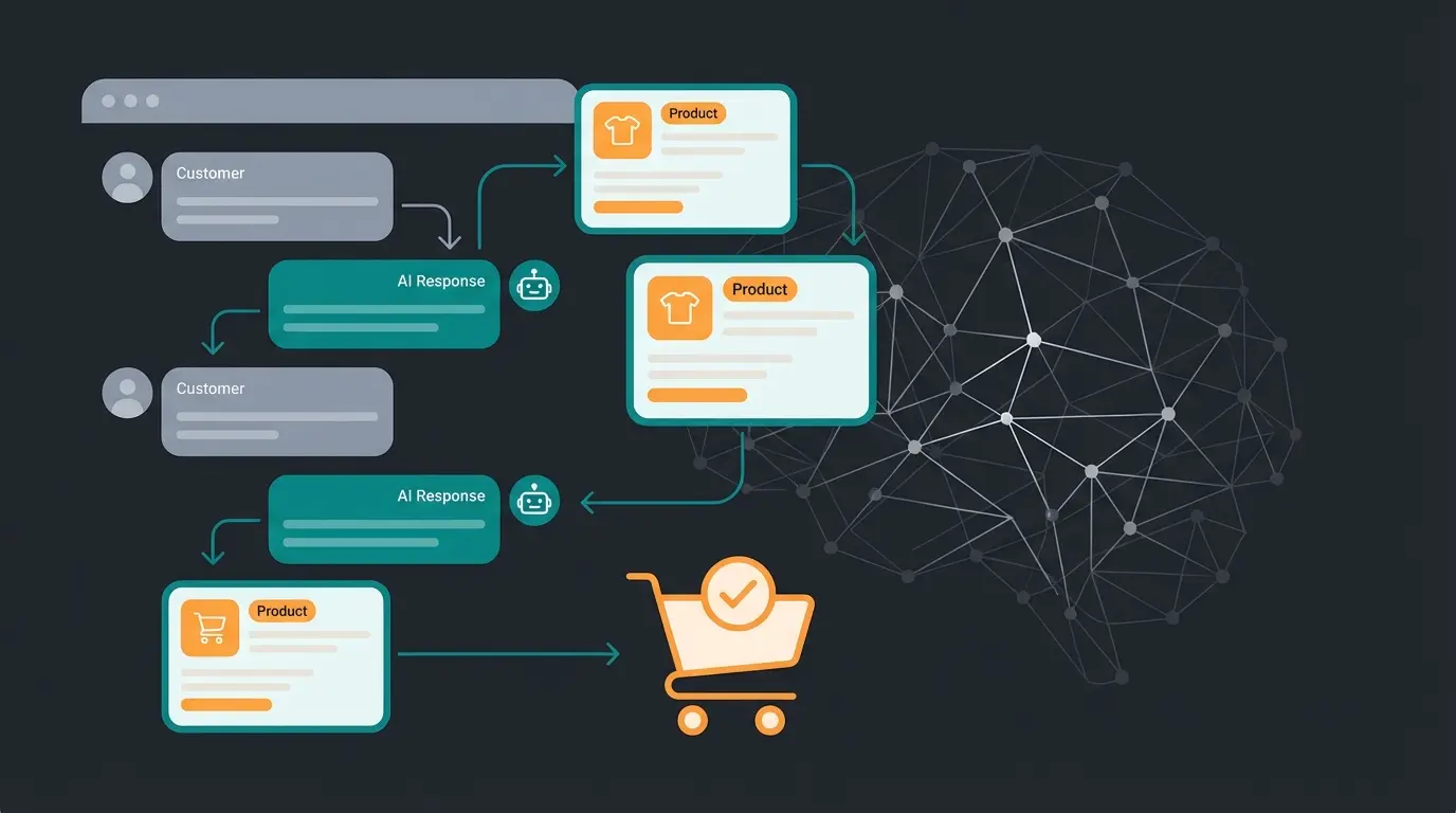 AI-powered WhatsApp conversation flow showing personalized product consultation