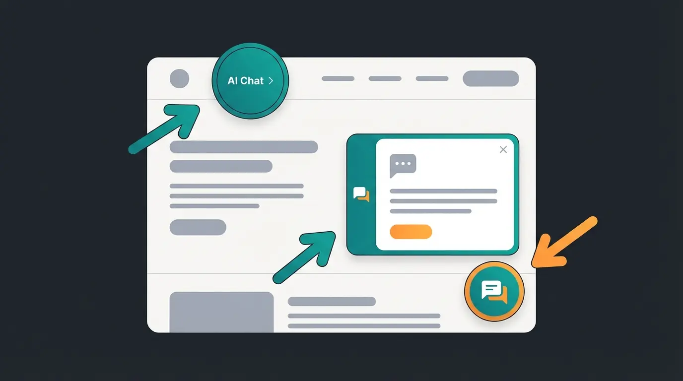 AI consultation widget placement options on Shopify storefront
