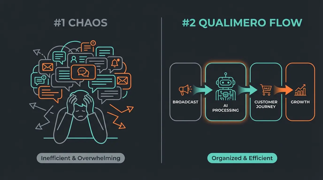 Vergleich manueller Broadcast-Workflow versus KI-gestützter Automatisierung