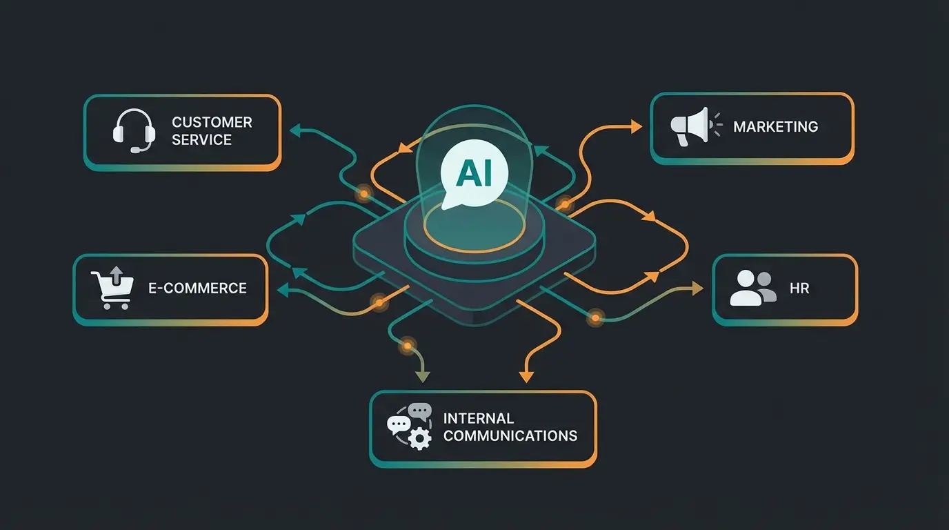 Multiple application areas of AI chatbots in business