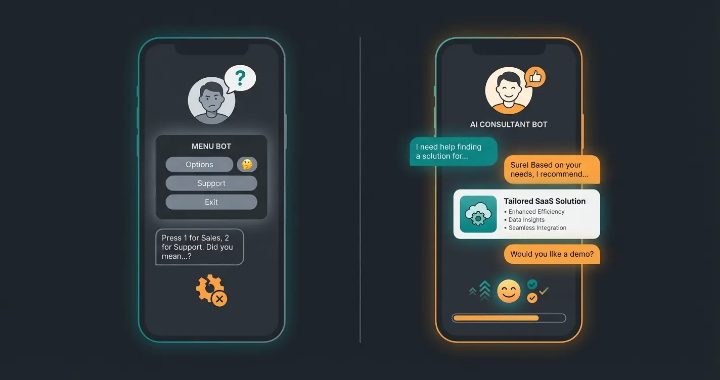 Vergleich FAQ-Bot versus Consultant AI Bot im WhatsApp Dialog