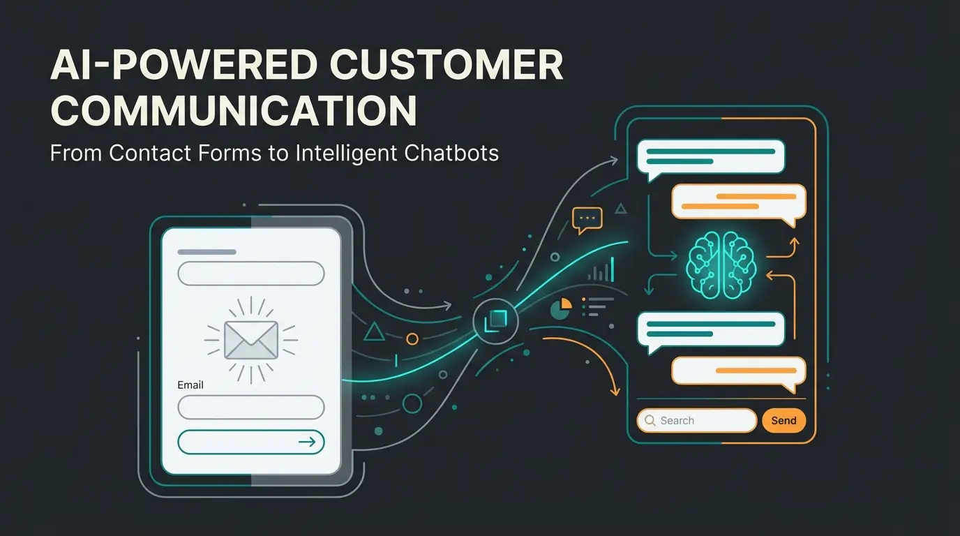Shopify contact form setup and AI customer service alternatives illustration