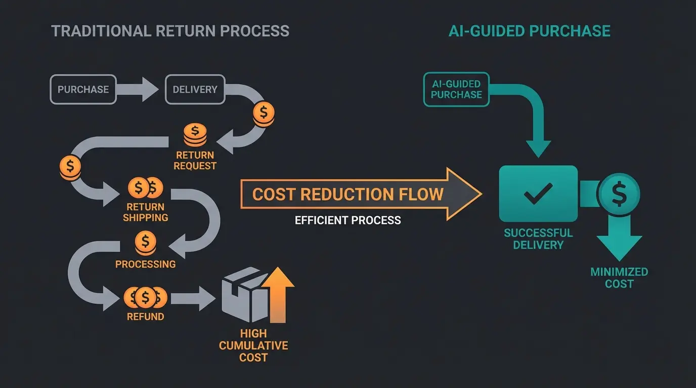 Retourenkosten Visualisierung und Einsparpotenzial durch AI