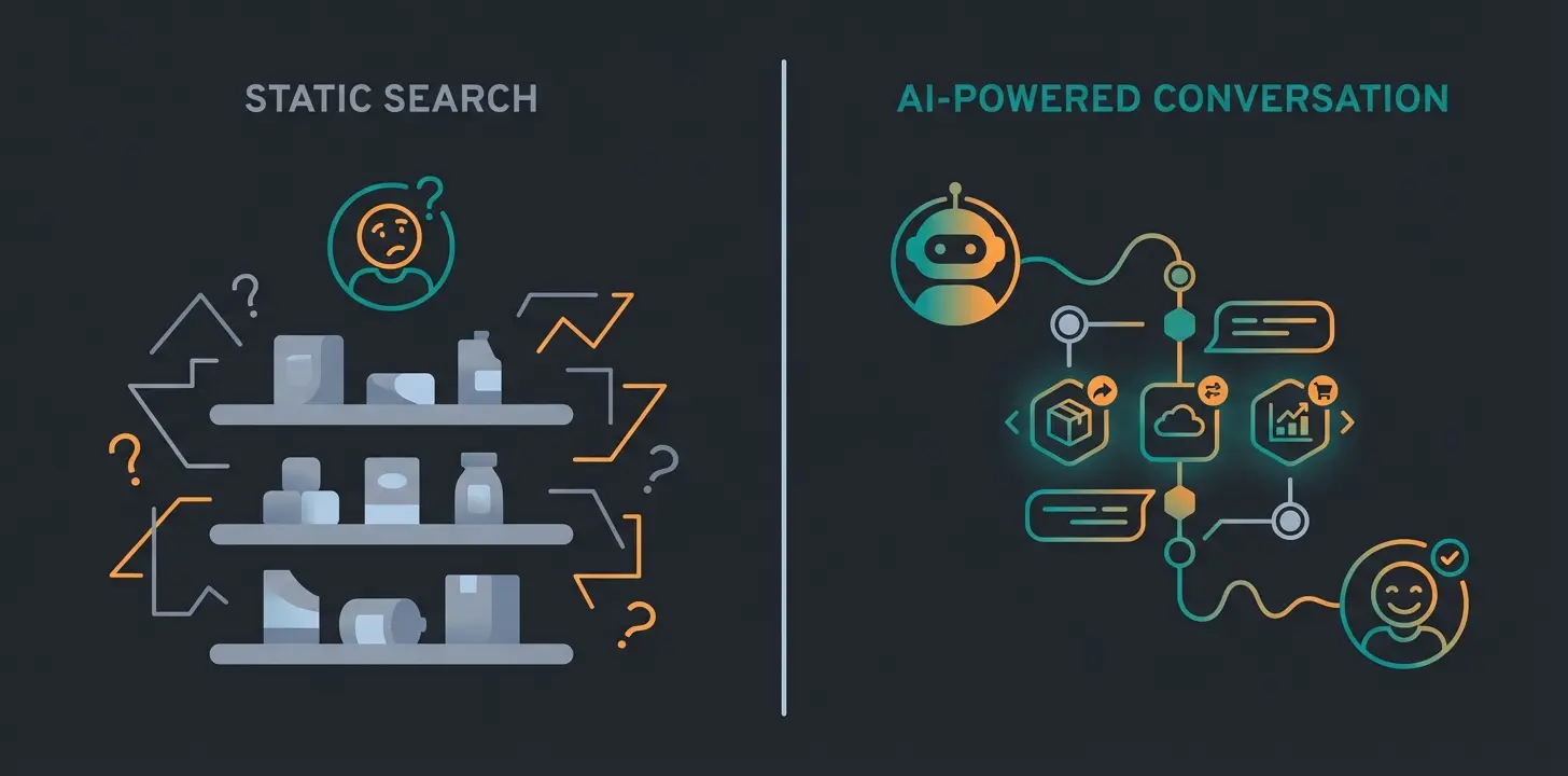 Vergleich zwischen Regalbauer-Ansatz und aktivem Verkaufsberater in Shopware