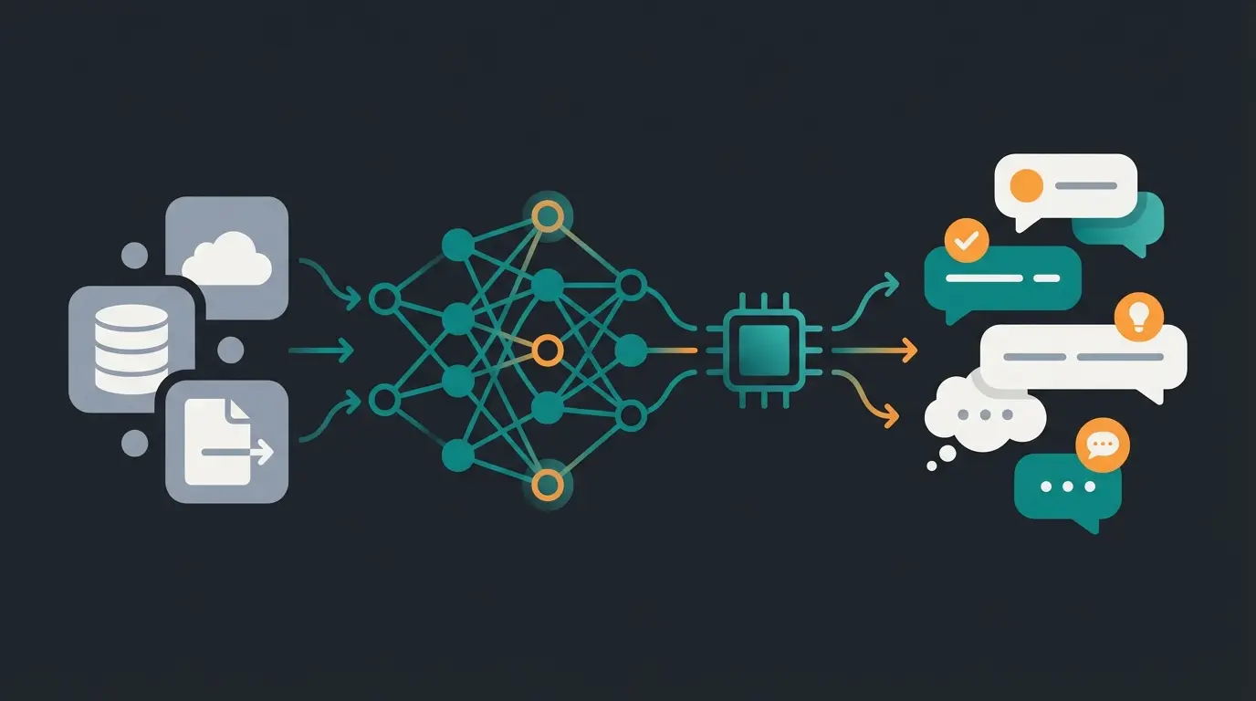 Visual comparison of machine learning and NLP technologies powering AI chatbots