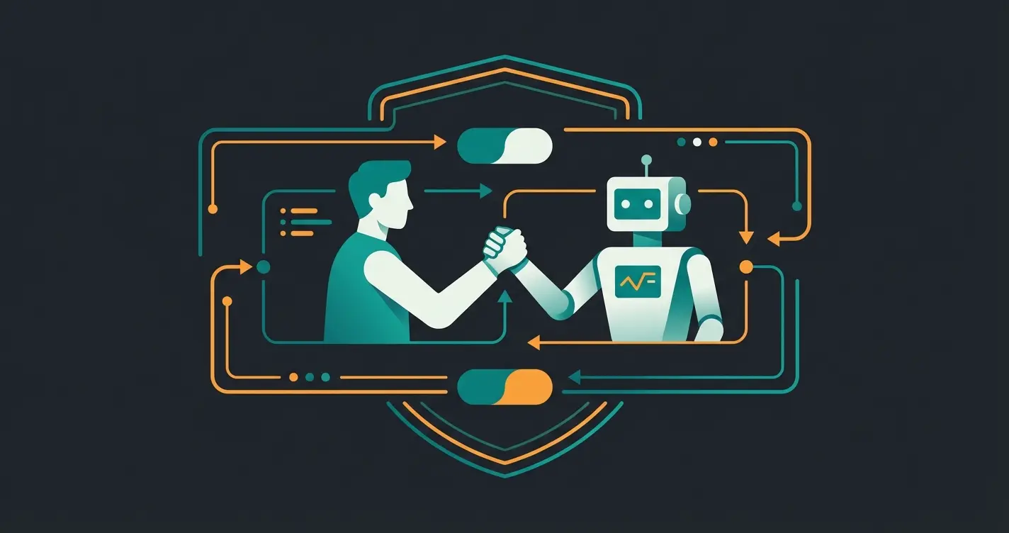 Visualisierung der Mensch-KI-Zusammenarbeit bei der Prozessautomatisierung