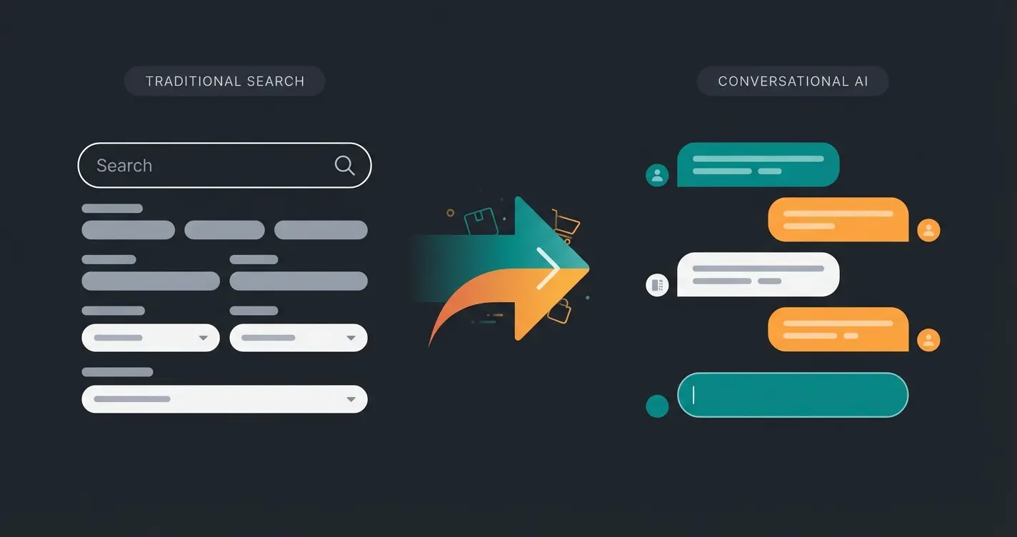 Vergleich traditionelle Shopsuche versus KI-gestützte Beratung