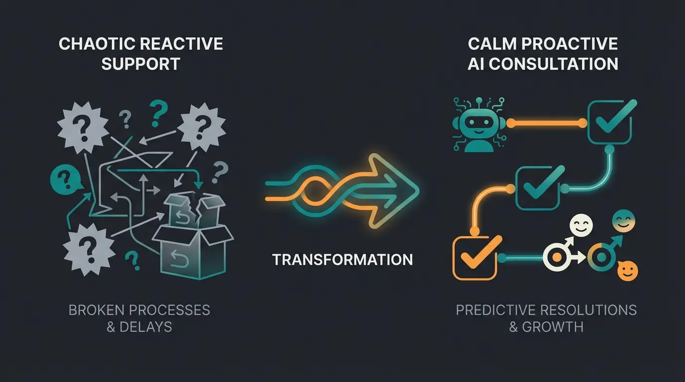 Vergleich zwischen reaktivem Support und proaktiver KI-Beratung