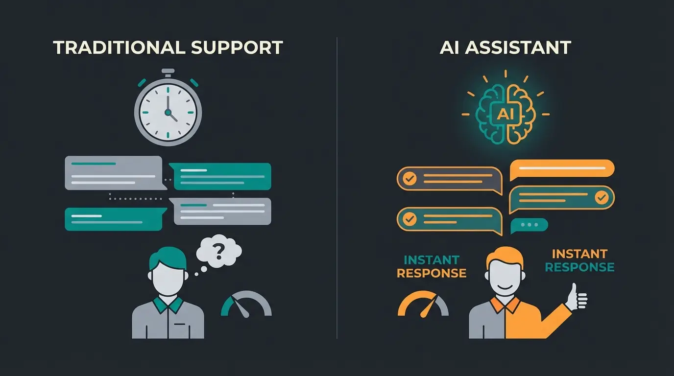 KI-Produktberater im Vergleich zu traditionellem Support