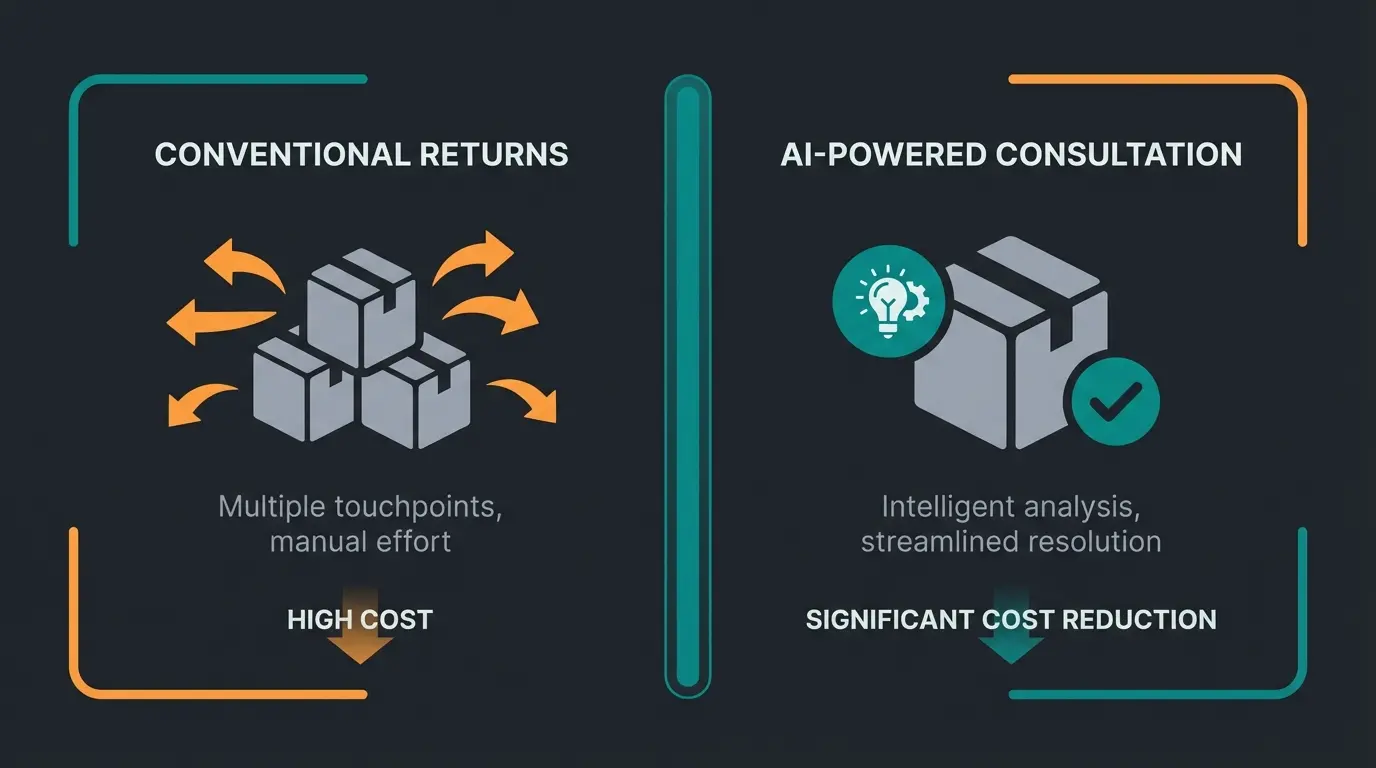 Workflow Vergleich: Versand ohne und mit KI-Produktberatung