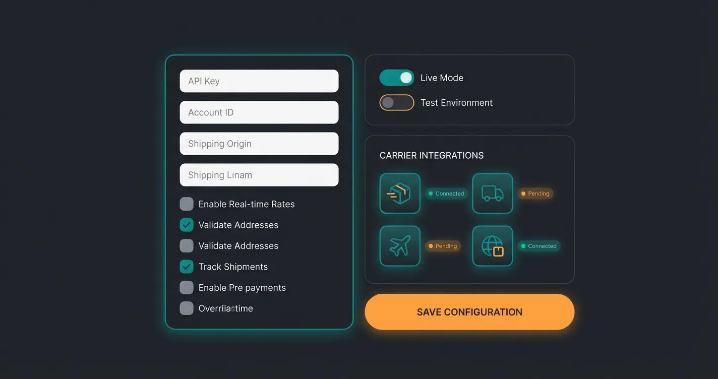 Shopware 6 shipping method configuration interface