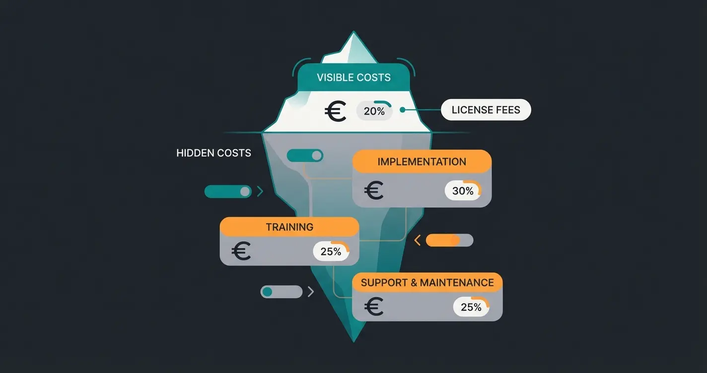 Total cost of ownership breakdown for weclapp ERP implementation
