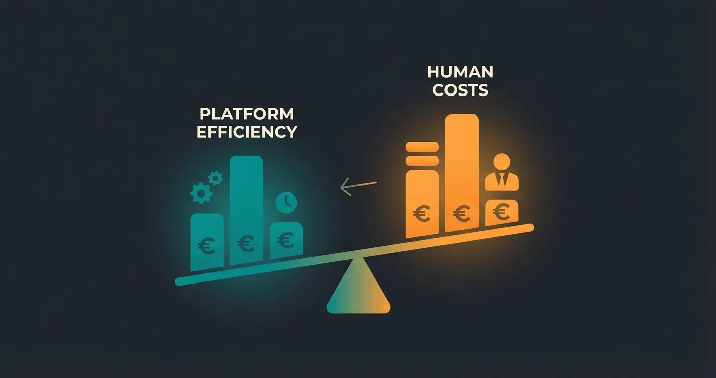 Visualisierung der Kosteneinsparungen durch Shopify Plus im Vergleich zu Personalkosten