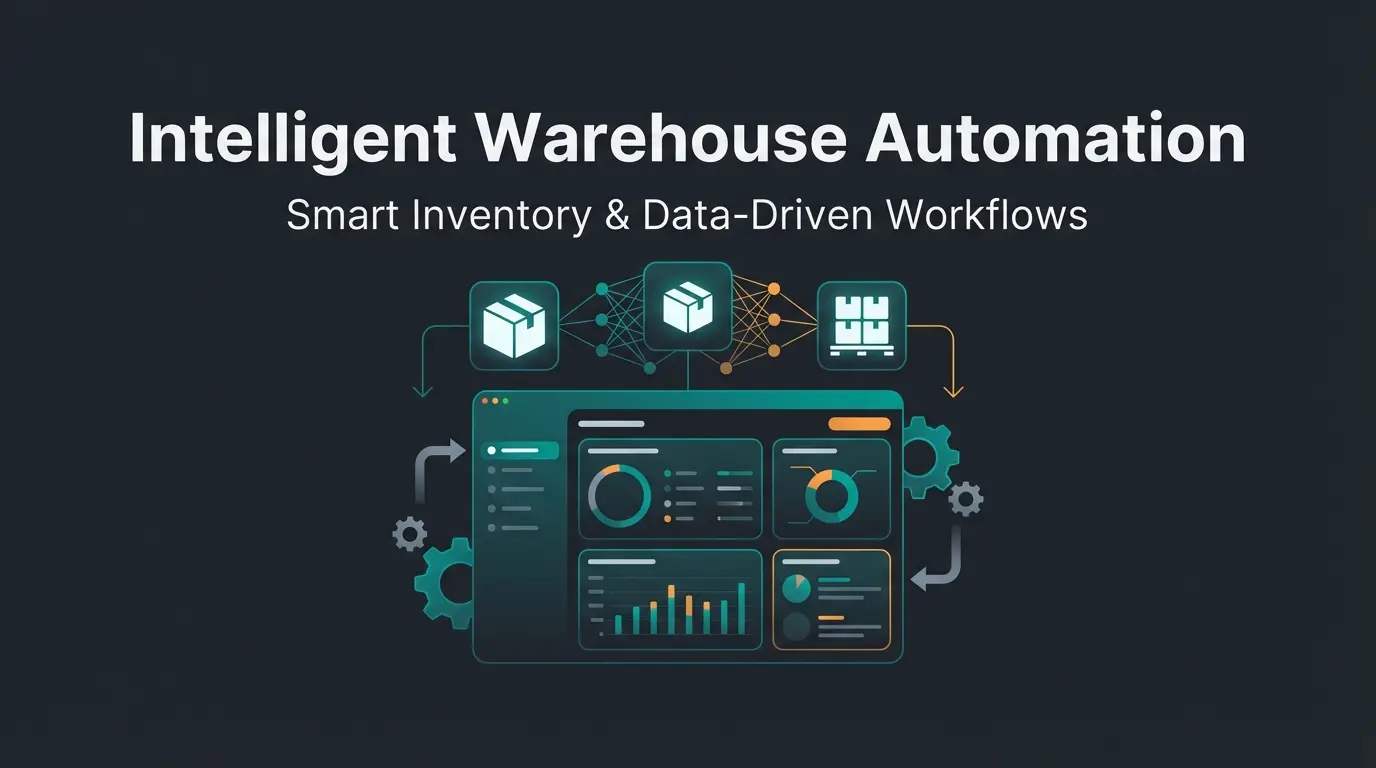 Modern warehouse management software dashboard with AI-powered inventory tracking and intelligent consultation features