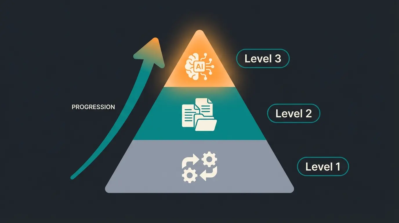 Data Value Pyramid infographic showing three levels: basic sync at bottom, information sync in middle, and AI consultation at top