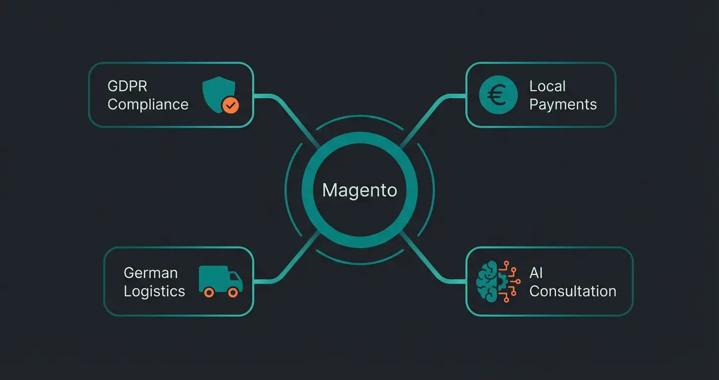 Magento 2 Ökosystem in Deutschland mit DSGVO, Zahlungen und Logistik