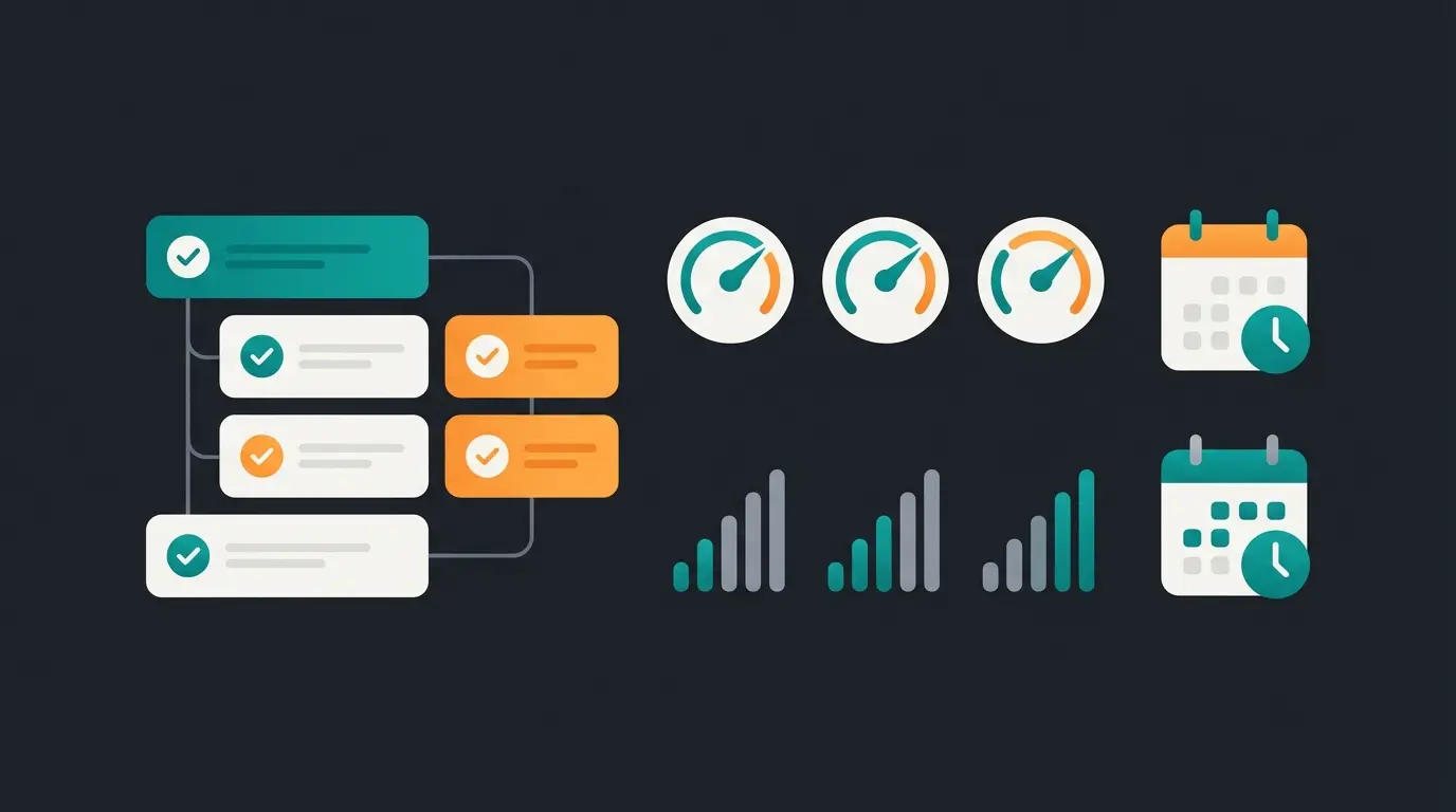 Quality evaluation checklist for WhatsApp channels showing key metrics to assess