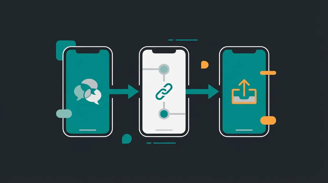 Step-by-step WhatsApp group link creation process on mobile devices