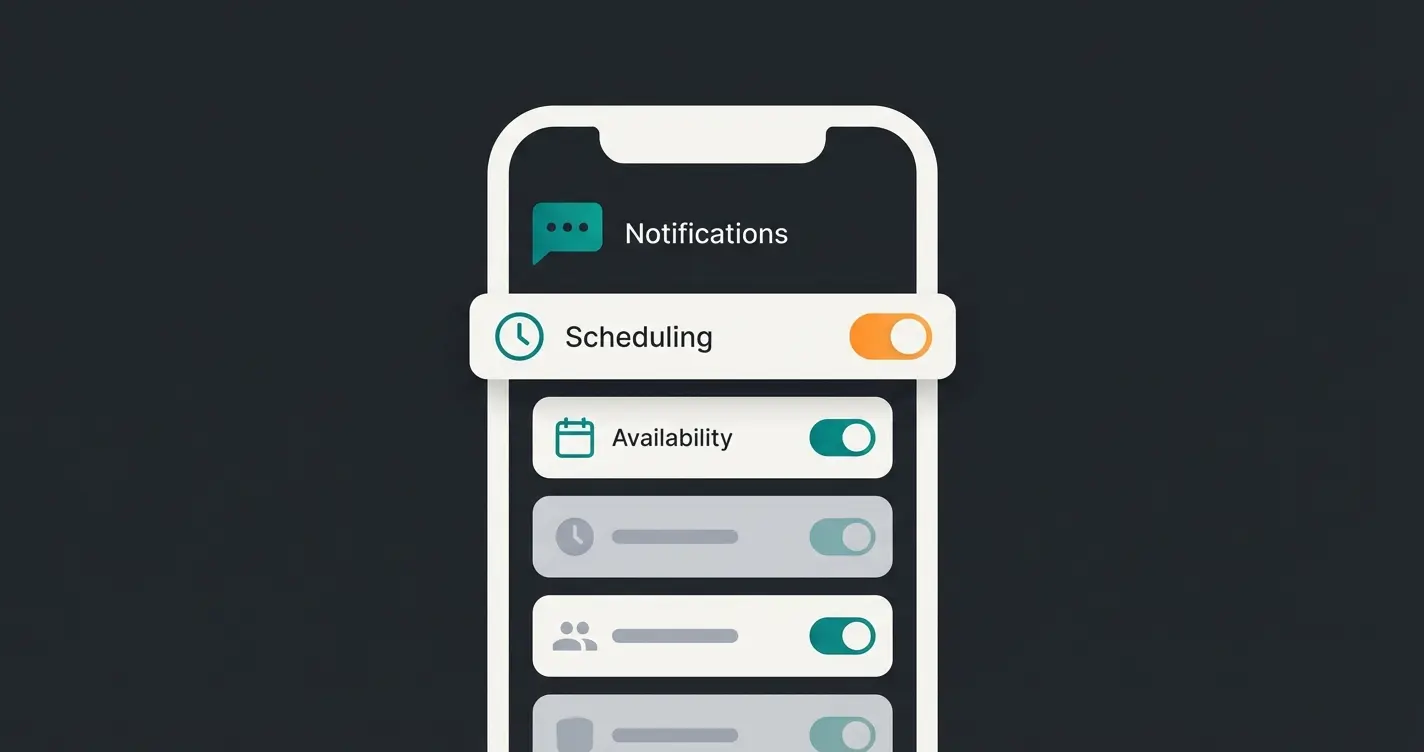 WhatsApp Business App settings screen showing away message configuration options