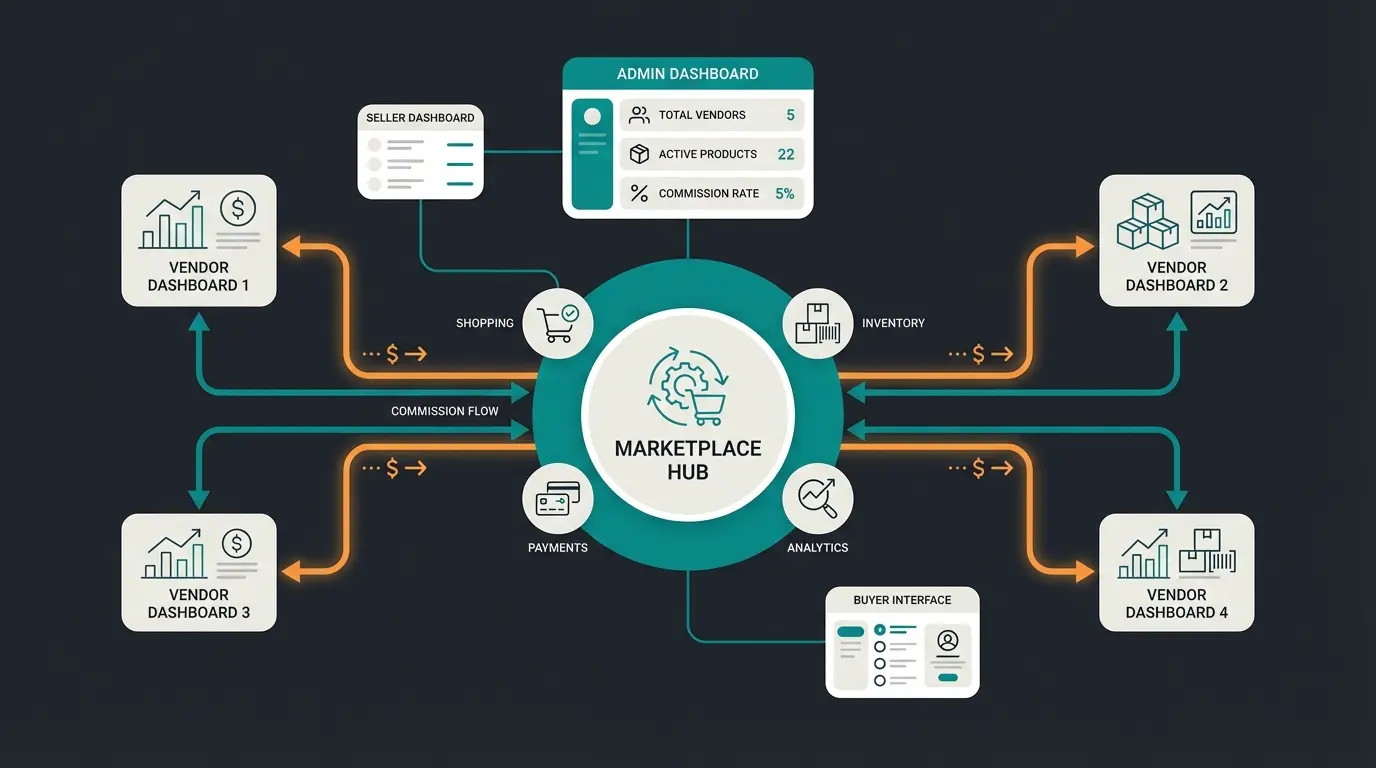 Multi-vendor marketplace architecture for Magento 2