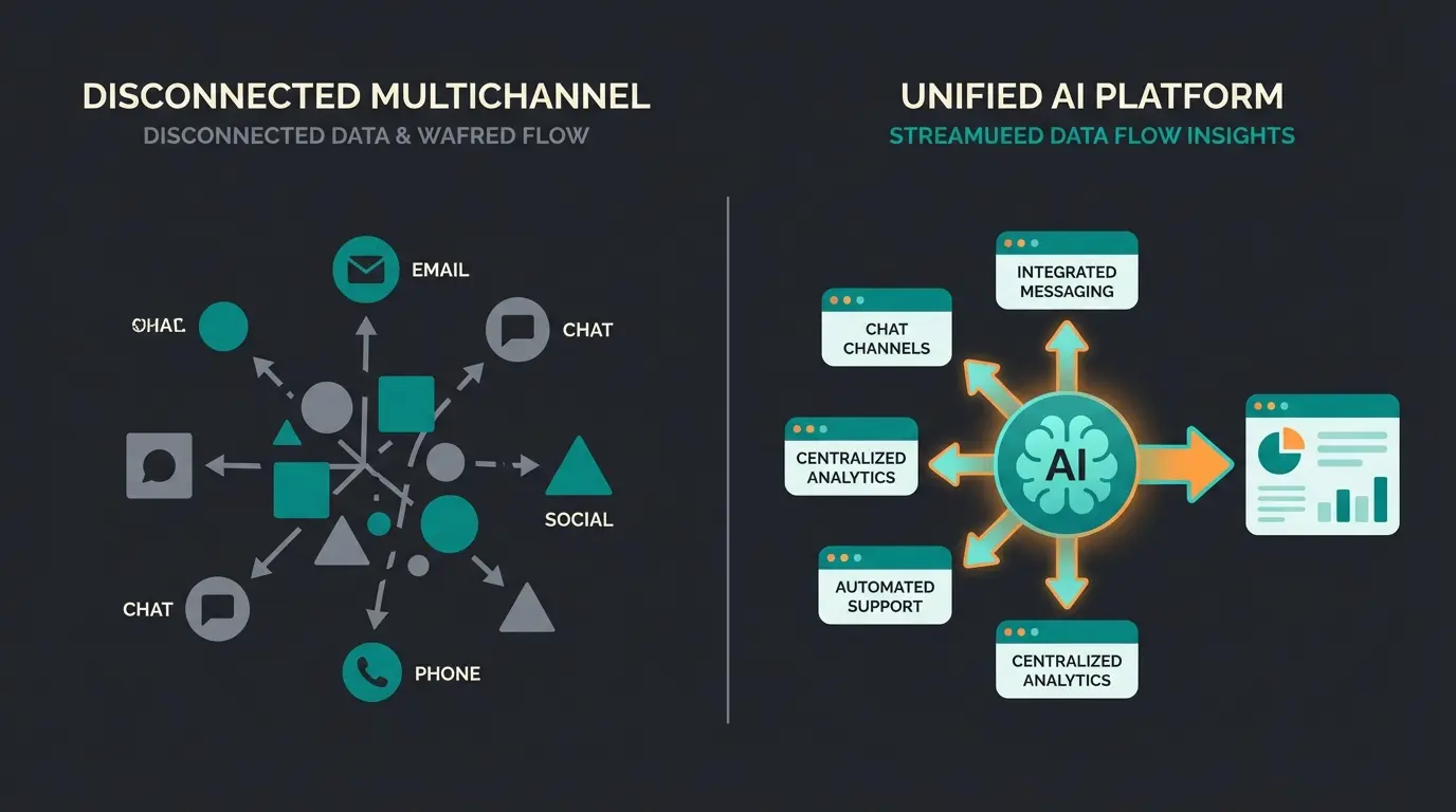 Vergleich passives vs aktives Multichannel mit KI