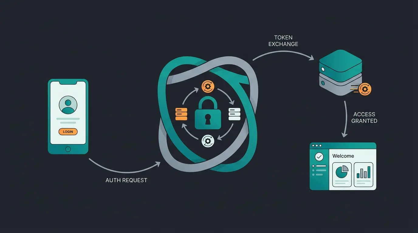 Technical diagram showing DATEV authentication flow with SmartLogin