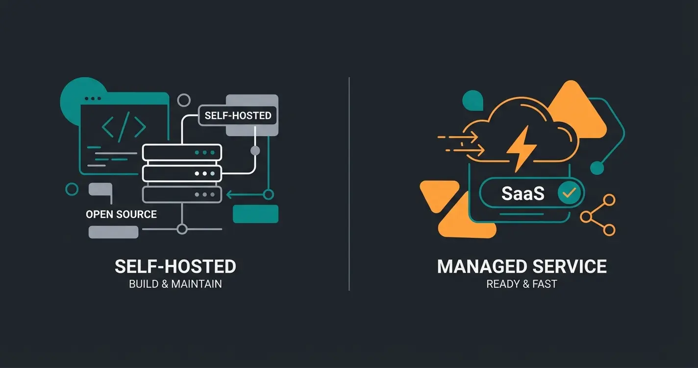 Visual comparison of open source versus SaaS architecture for ecommerce platforms
