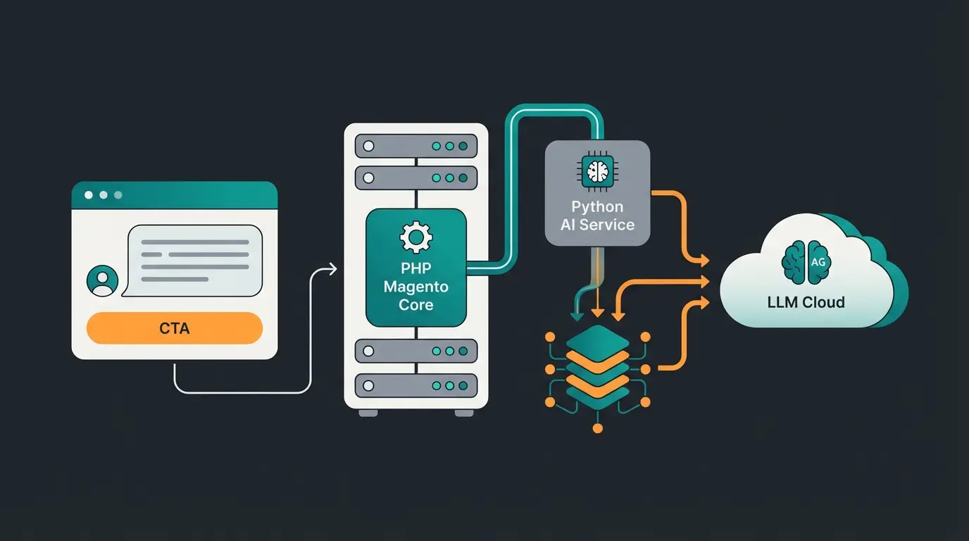 Architektur eines KI-gestützten Magento Shops mit Python Integration