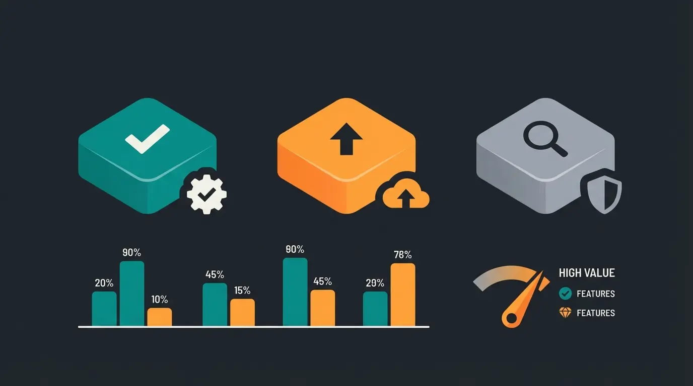 Competitive comparison chart showing weclapp versus Xentral and SevDesk pricing