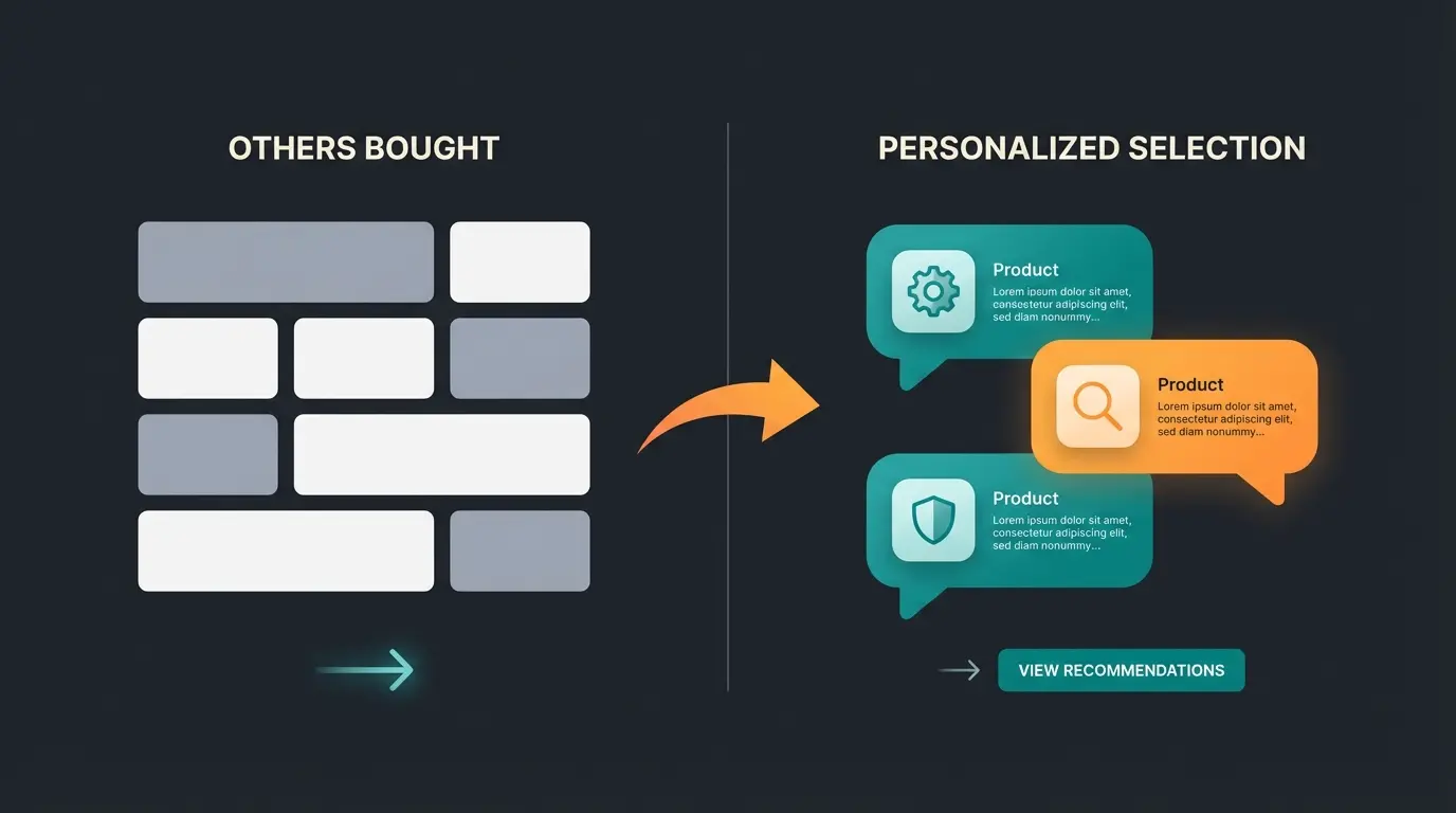 Comparison between static recommendation widgets and AI consultation approach