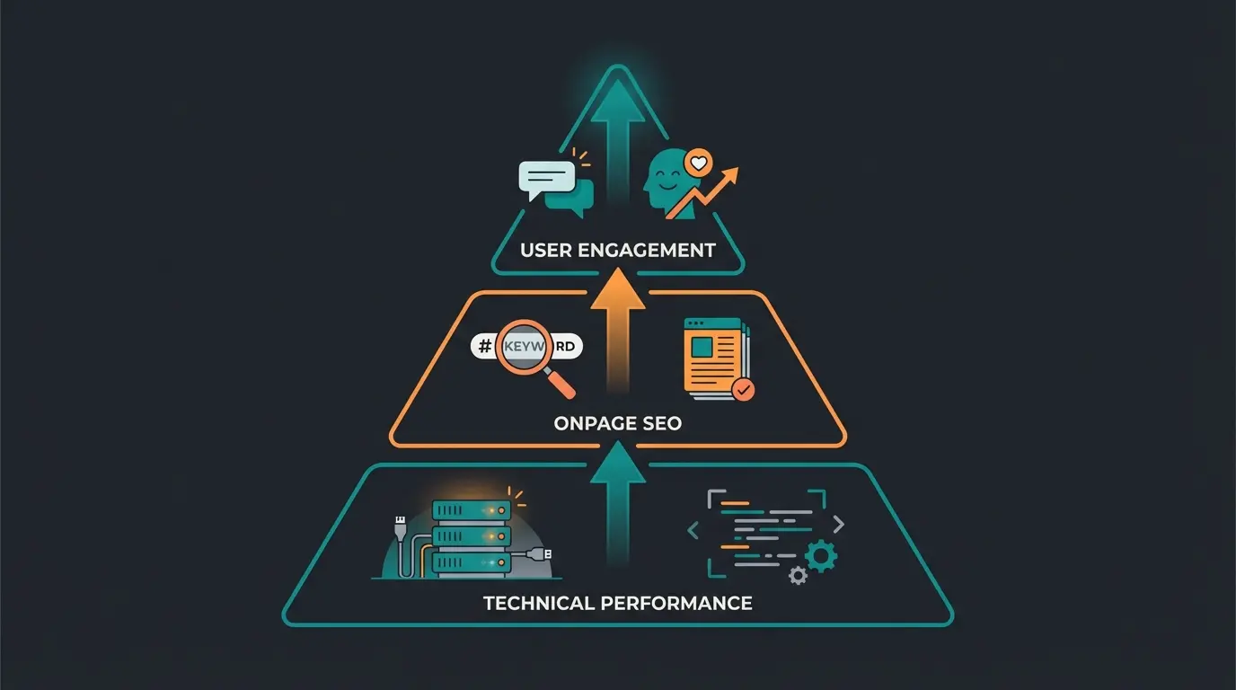 SEO Pyramide: Technische Basis, OnPage SEO und User Engagement