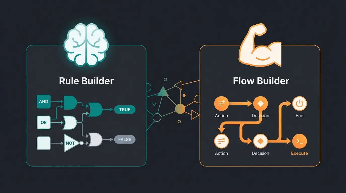 Vergleich zwischen Rule Builder und Flow Builder in Shopware