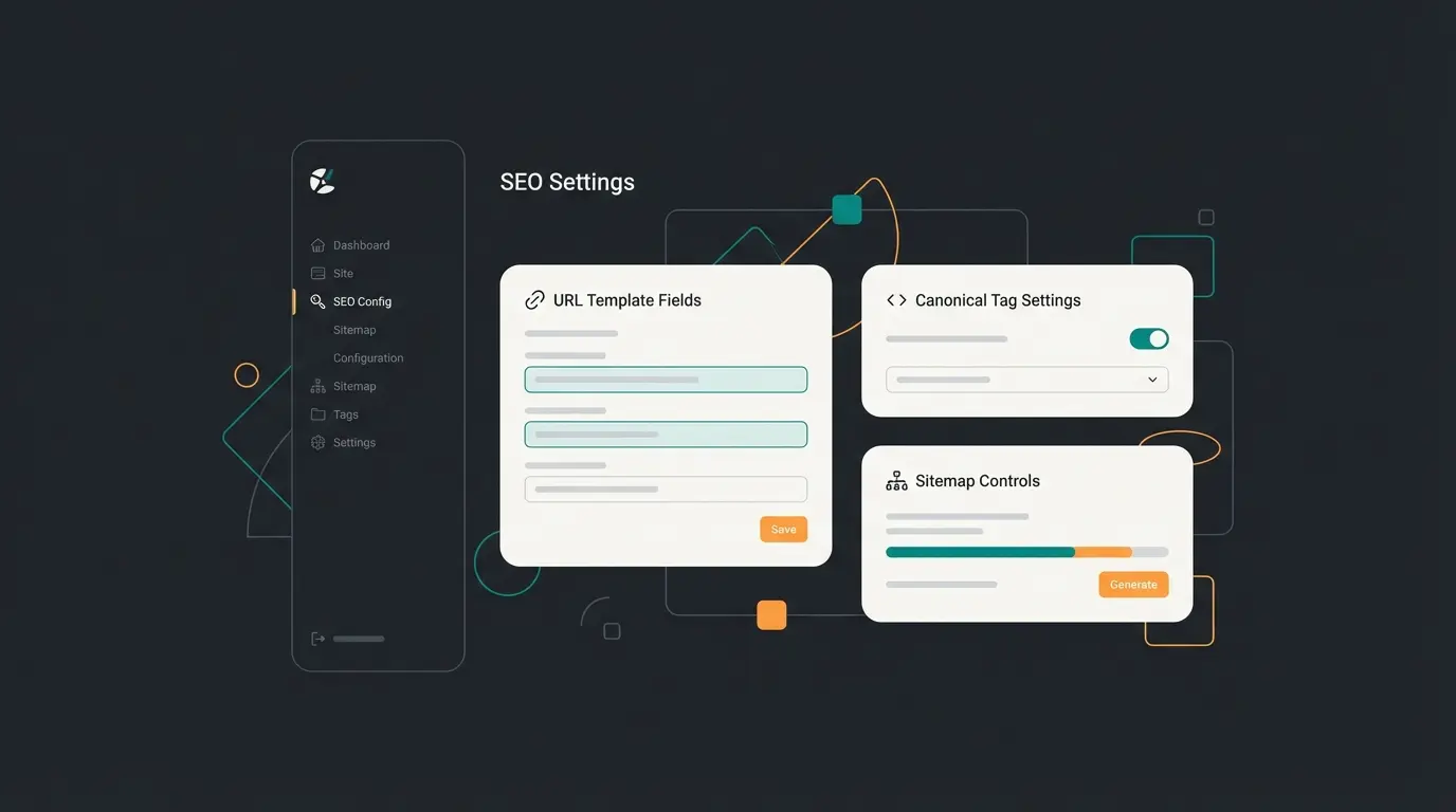 Shopware SEO Konfiguration Dashboard mit URL-Templates und Canonical-Einstellungen
