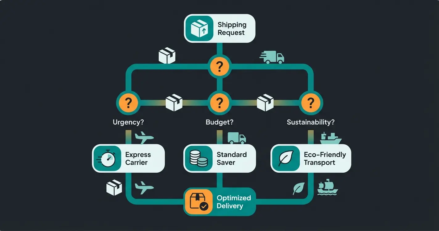 Entscheidungsmatrix für Shopify Versandlösungen