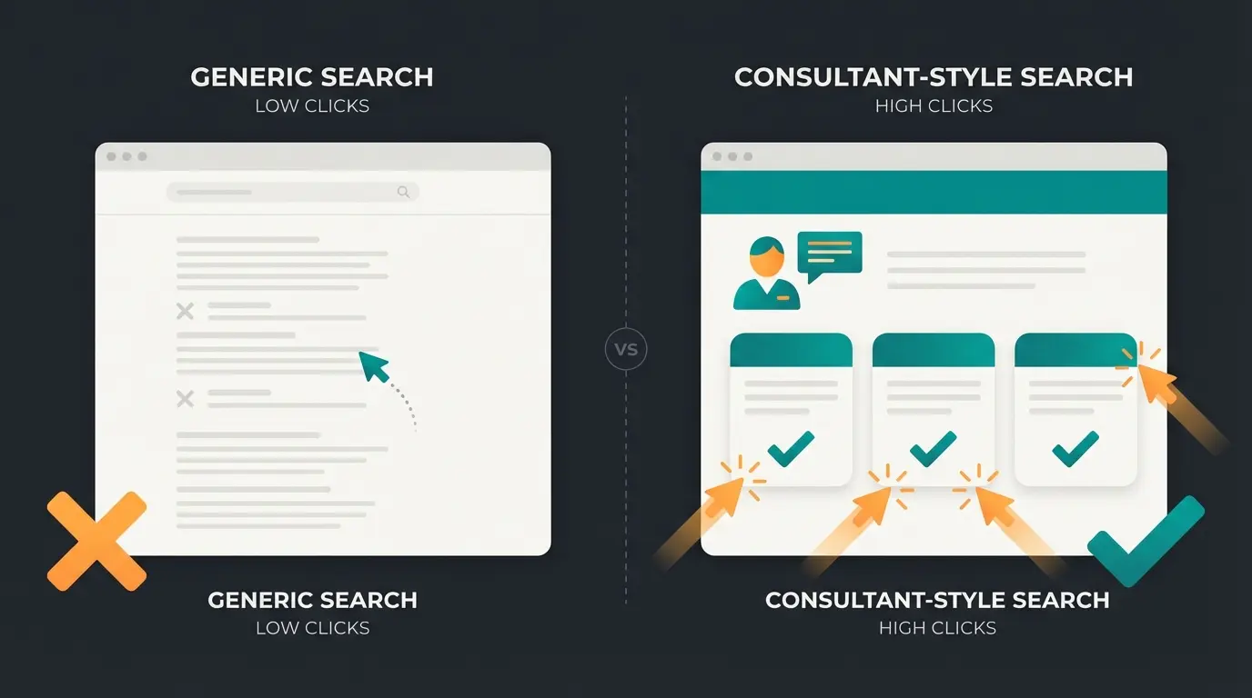 Vergleich zwischen generischem und beratendem Meta Tag Ansatz