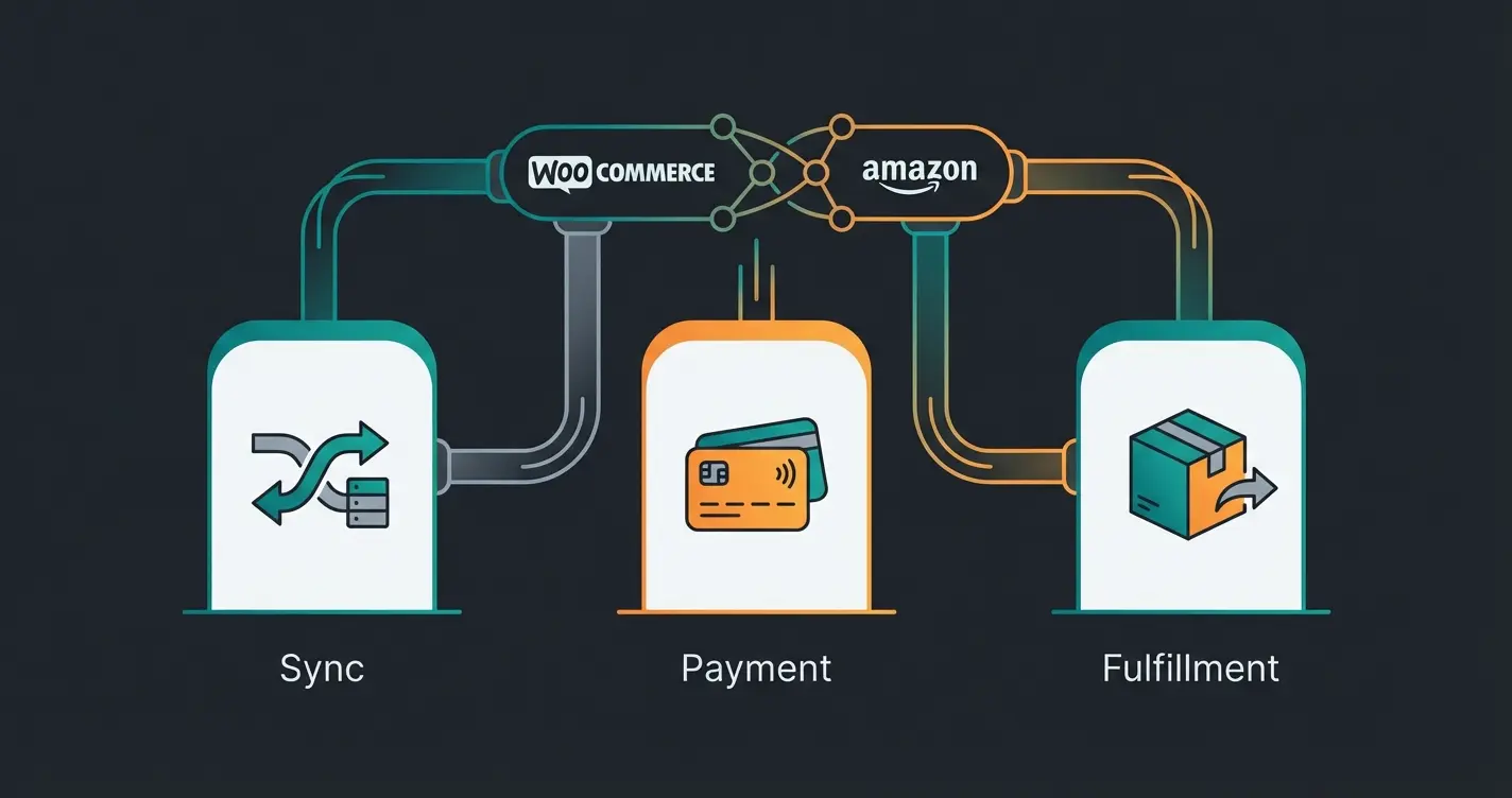 Die drei Säulen der WooCommerce Amazon Integration: Sync, Payment und Fulfillment