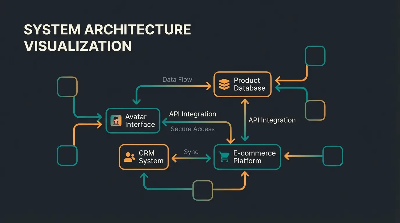 Technische Architektur eines interaktiven KI-Avatar-Systems
