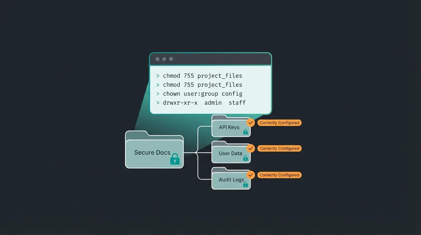 Magento Dateiberechtigungen Terminal-Befehle Visualisierung