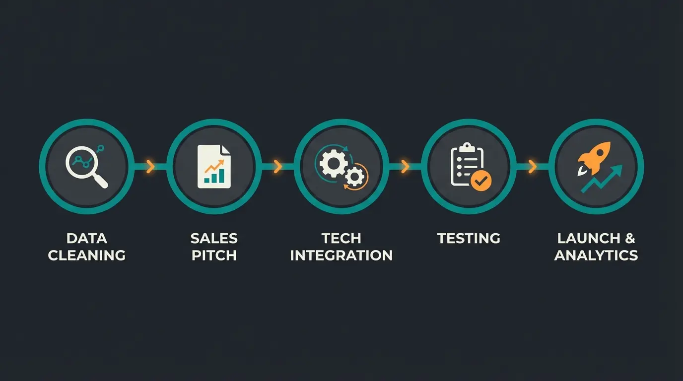 Five-step implementation process for AI product consultation
