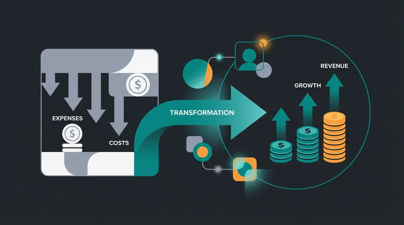 Visualisierung des Paradigmenwechsels im Kundenservice von Kostenfaktor zu Umsatztreiber