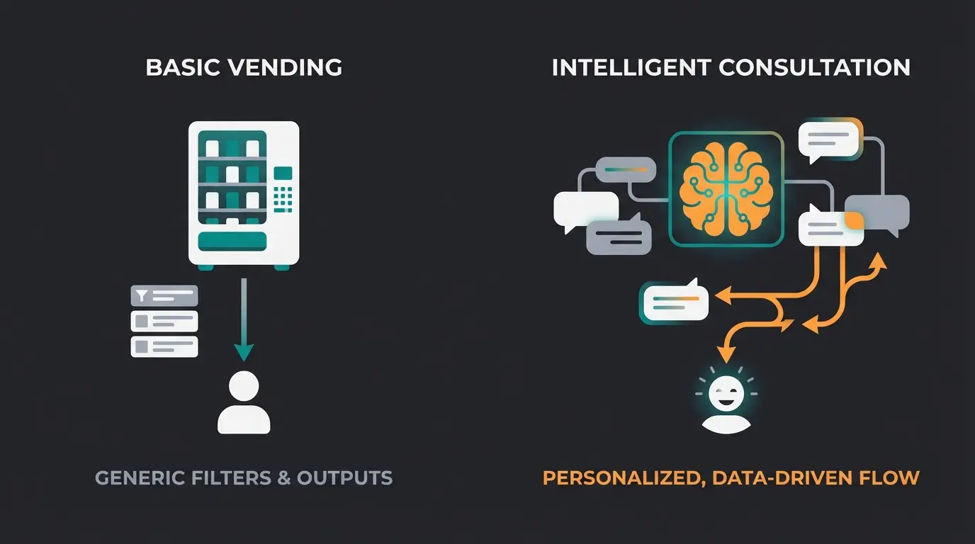 Comparison of vending machine approach versus intelligent consultation in e-commerce