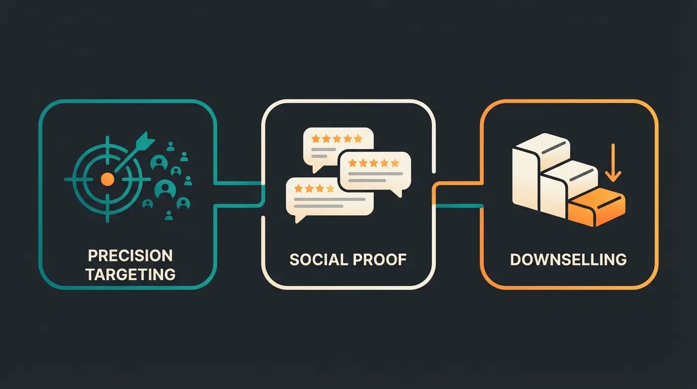 Die drei Taktiken für erfolgreiches Shopify Cross-Selling visualisiert
