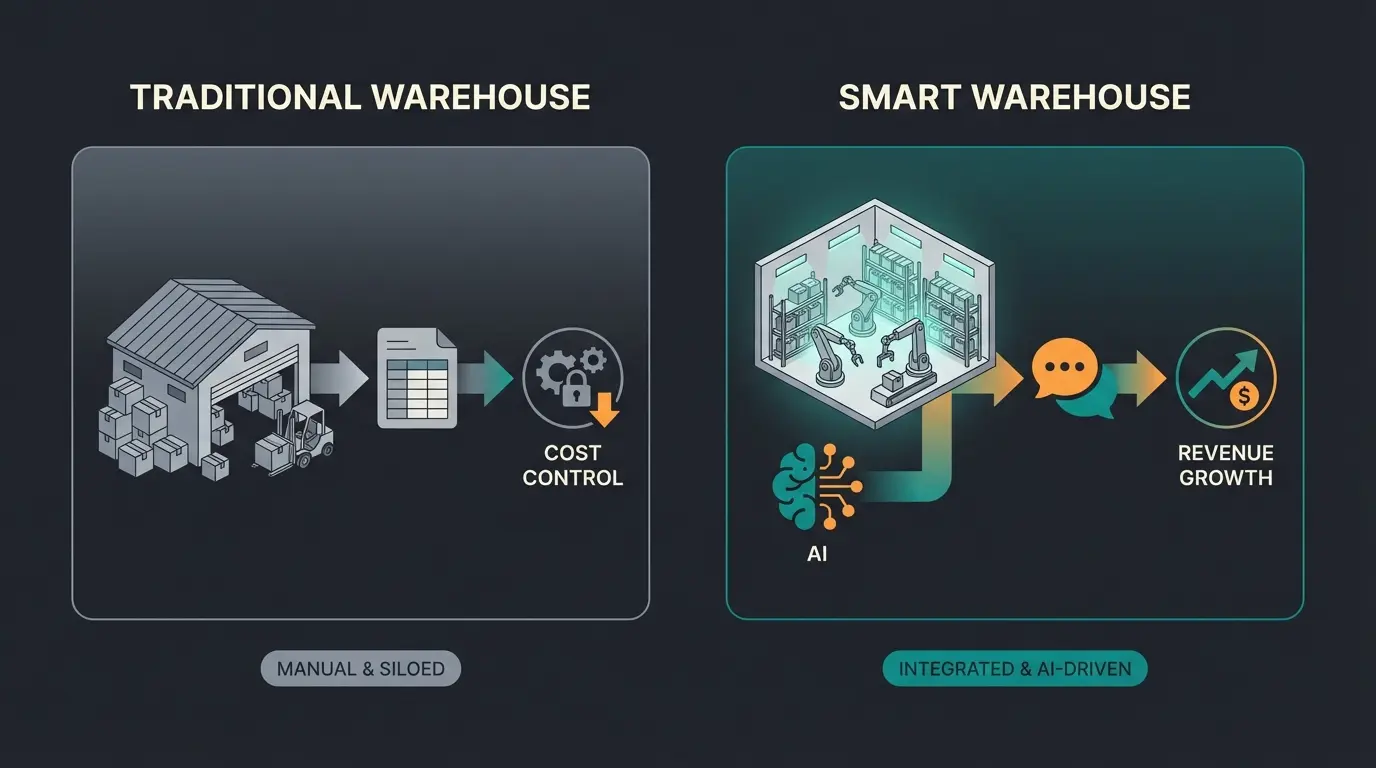 Infographic comparing passive vs active inventory management approaches