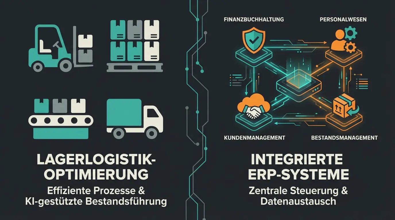Vergleich zwischen Warenwirtschaft und ERP-System mit vernetzten Modulen