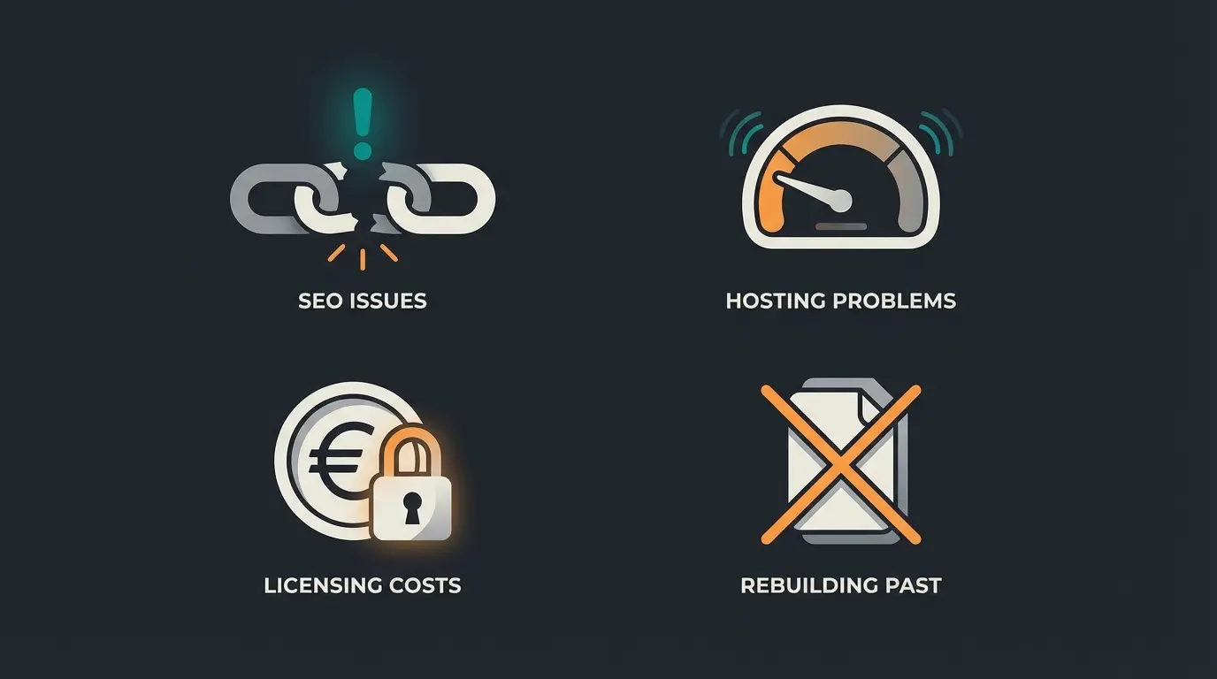 Die vier häufigsten Fallstricke beim Shopware Relaunch visualisiert