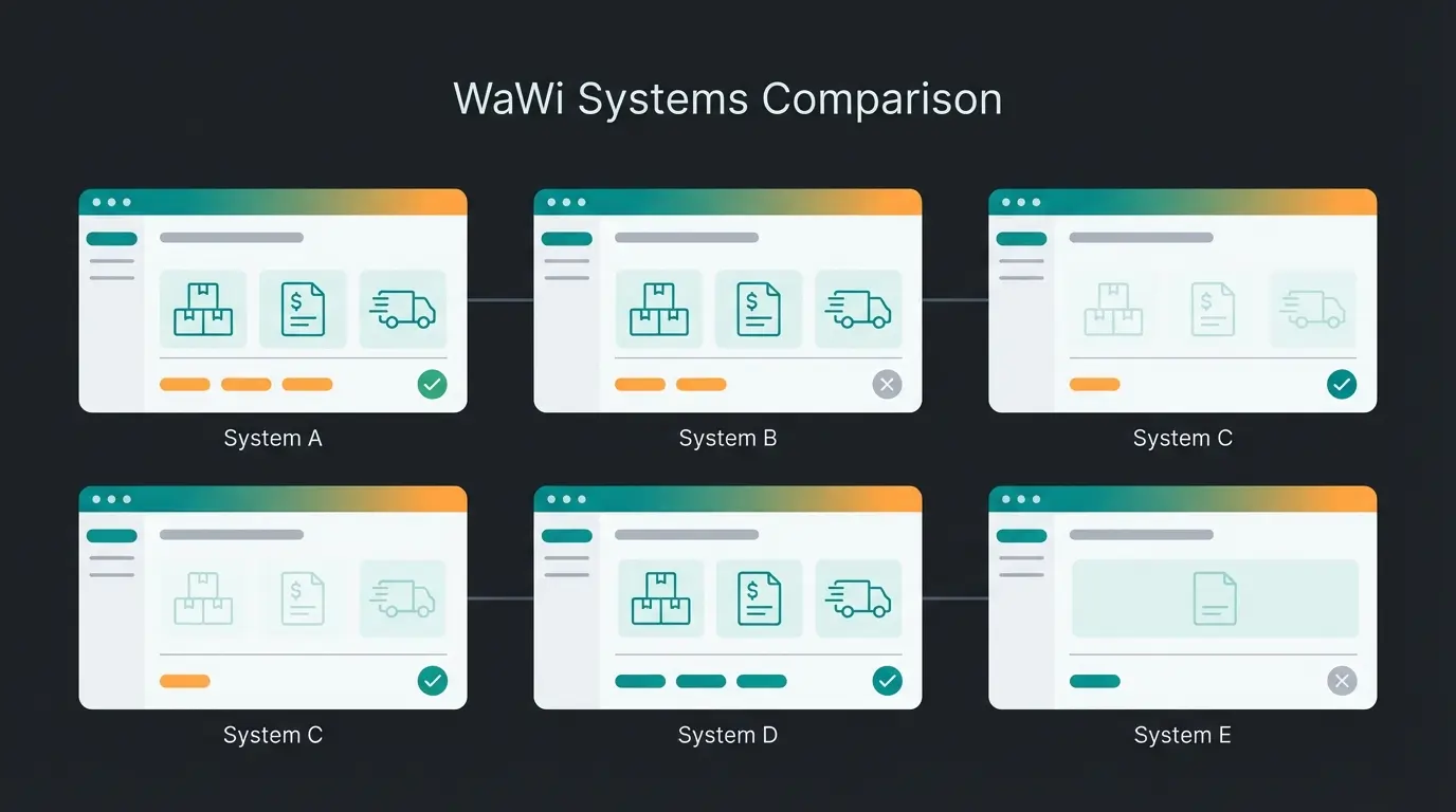 Vergleich der Top 5 kostenlosen Warenwirtschaftssysteme mit Feature-Übersicht